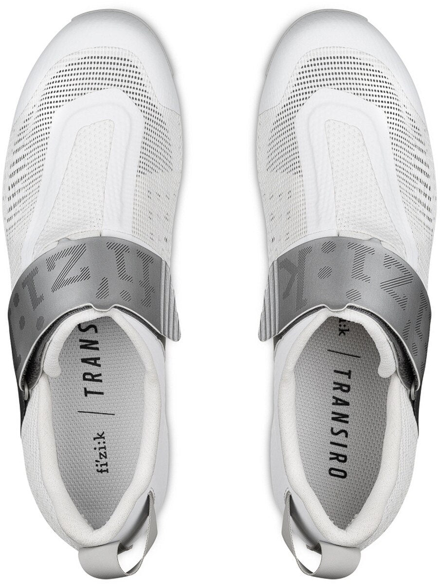 Fizik Transiro Hydra Aeroweave Carbon Triathlon Shoes White/Silver