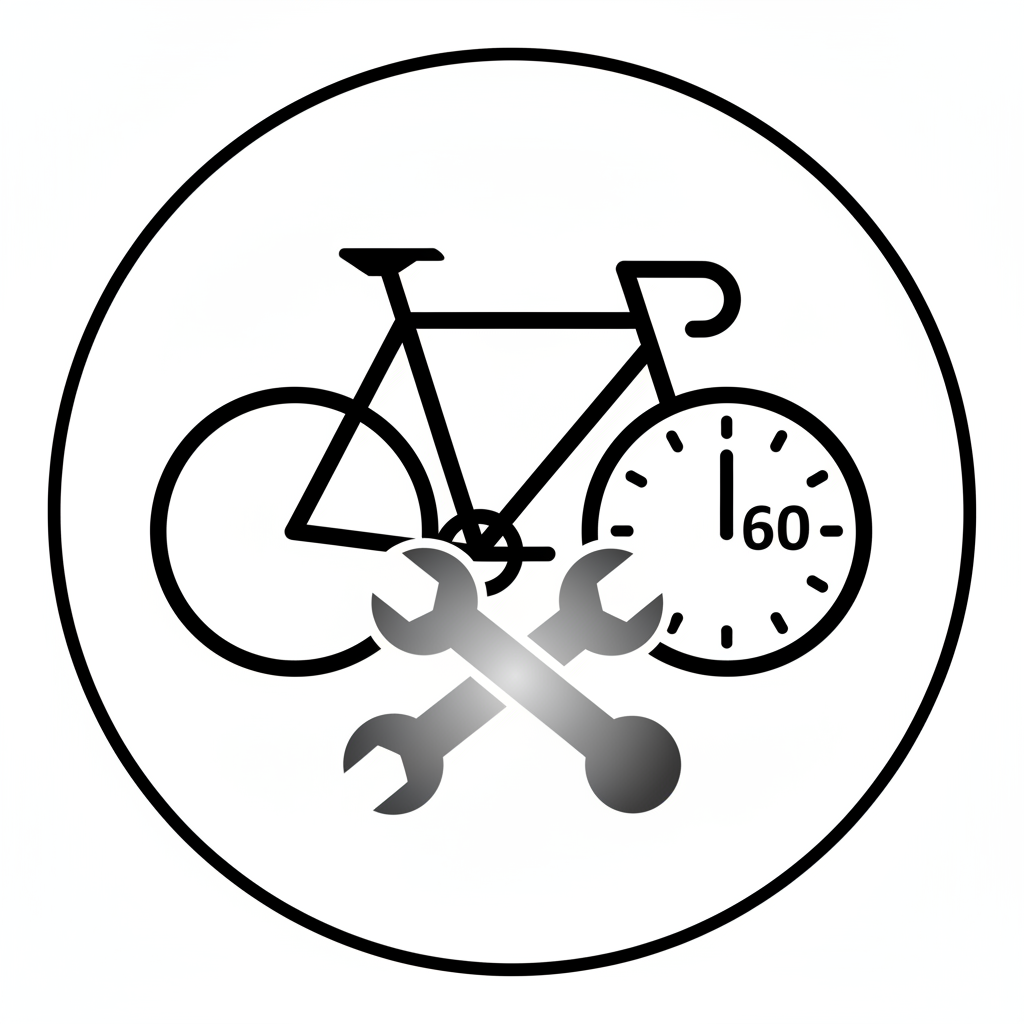 Icon bicyclce repair booking of 60 minutes
