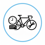 Using the same iconography, create three icons for Minimum 30 minutes, Minumim 60 minutes, and standard 60 minutes